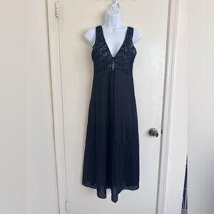 Elegant Black Lace Night gown